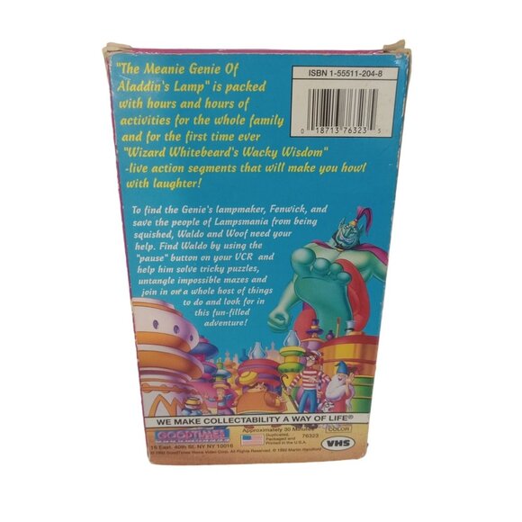 Goodtimes VHS Tape Movie Wheres Waldo The Meanie Genie Of Aladdins Lamp 1982 - Picture 2 of 5
